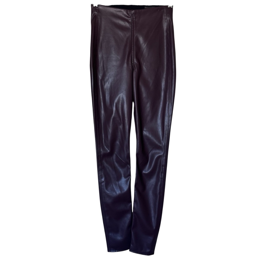 Rag & Bone Nina Faux Leather Pullon Skinny Pants Burgundy Sz XS
